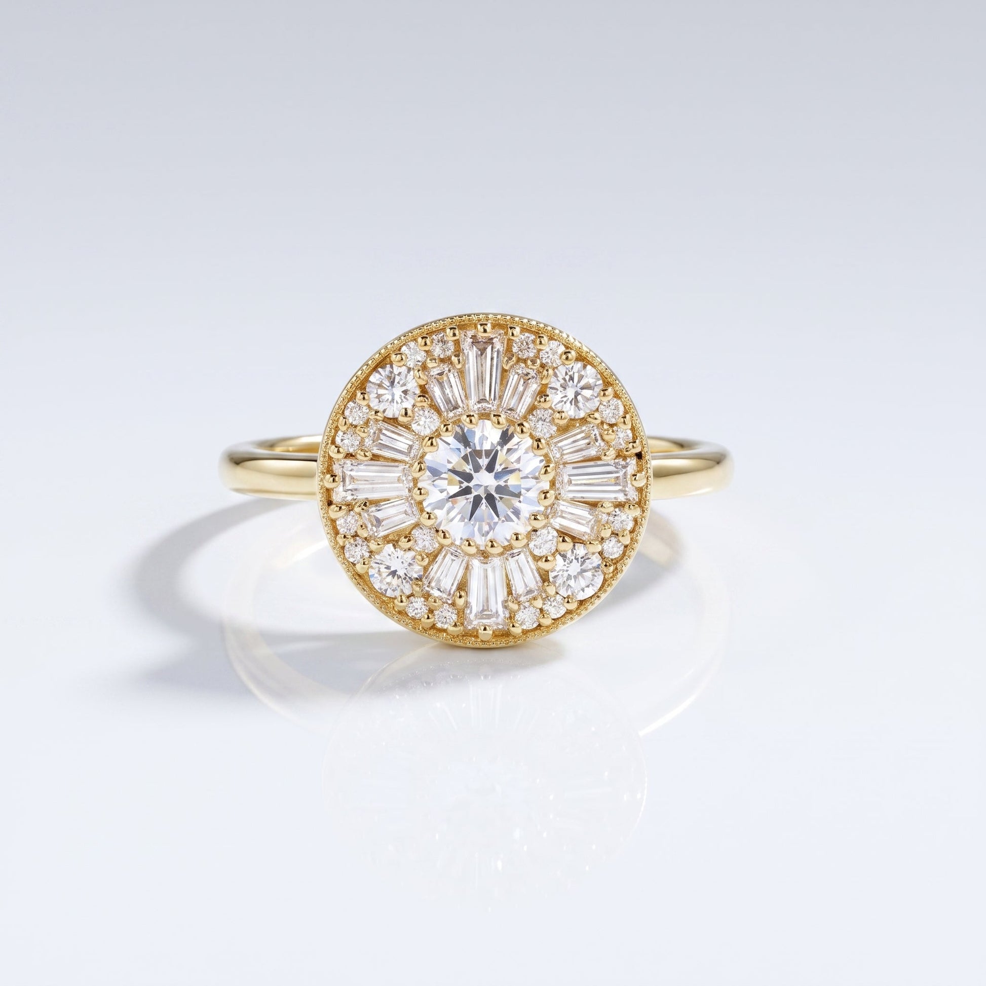 Marquise Swirl Solitaire Engagement Ring – 1 CT Lab Grown Diamond