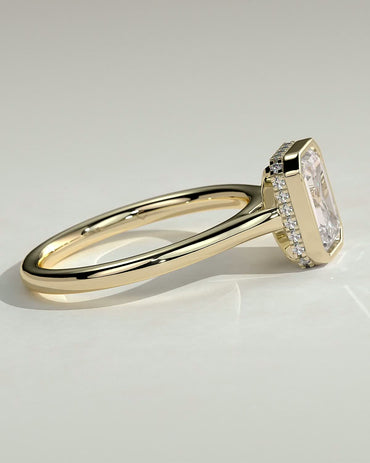 Round Halo, Pave & Split Shank Engagement Ring – 1.93 CT Lab Grown Diamond