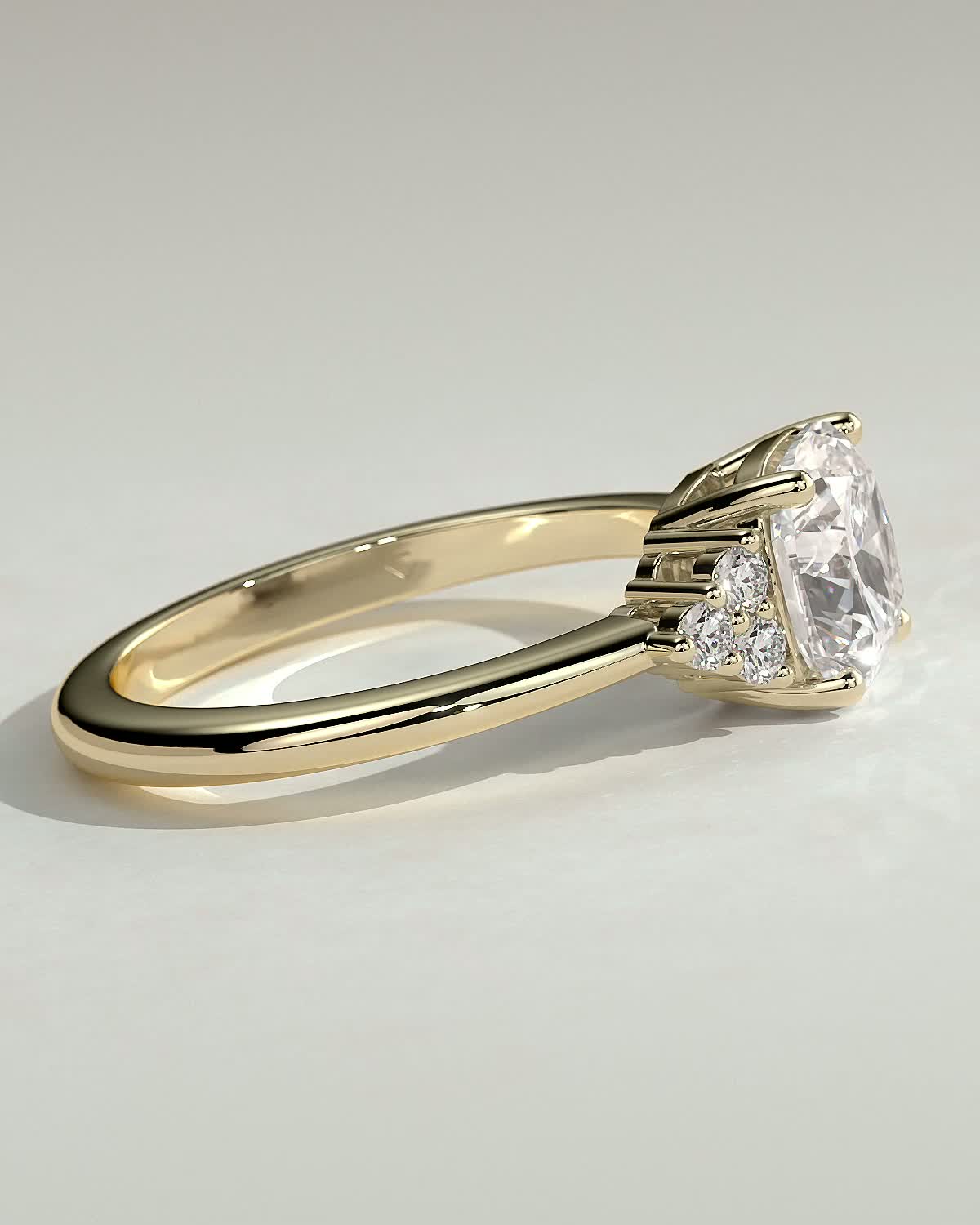 Round Halo, Pave & Split Shank Engagement Ring – 1.93 CT Lab Grown Diamond