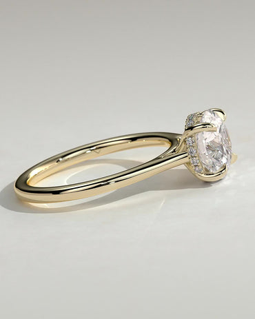 Round Halo, Pave & Split Shank Engagement Ring – 1.93 CT Lab Grown Diamond