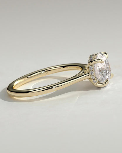 Round Halo, Pave & Split Shank Engagement Ring – 1.93 CT Lab Grown Diamond