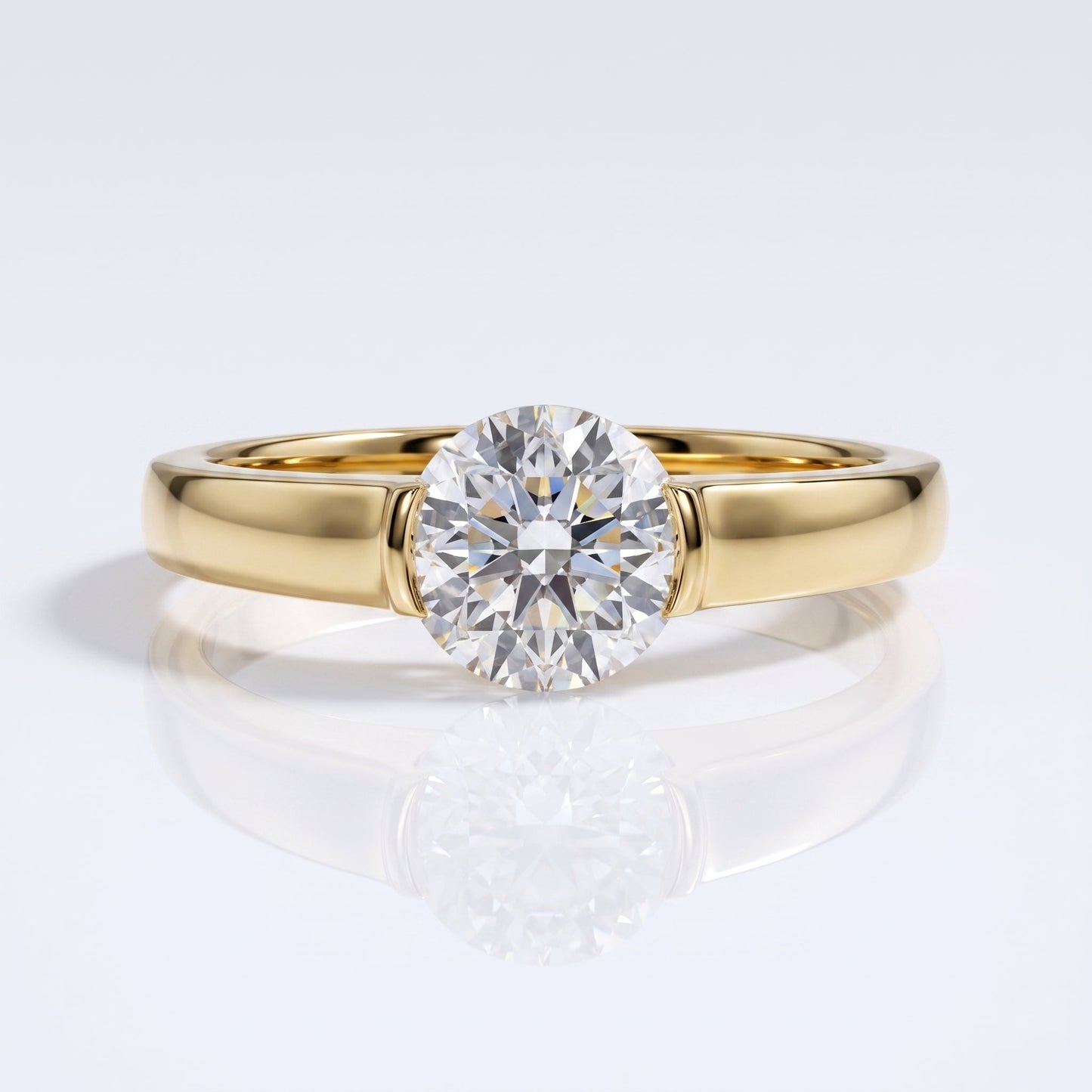 Marquise Swirl Solitaire Engagement Ring – 1 CT Lab Grown Diamond
