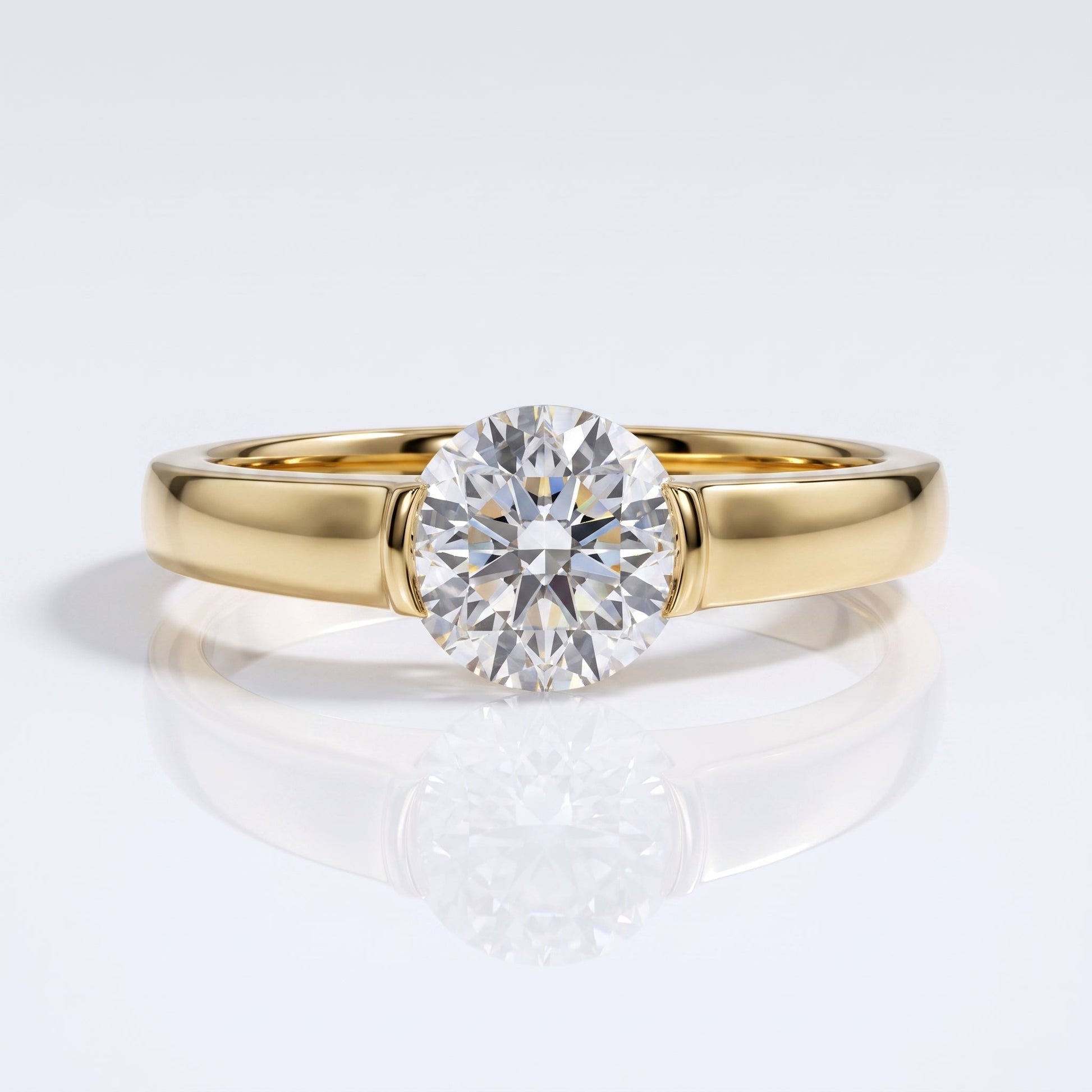 Marquise Swirl Solitaire Engagement Ring – 1 CT Lab Grown Diamond