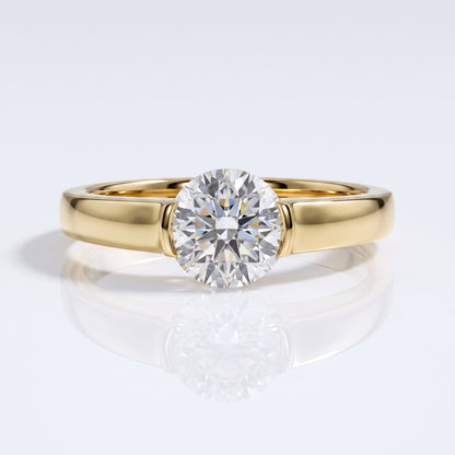 Marquise Swirl Solitaire Engagement Ring – 1 CT Lab Grown Diamond
