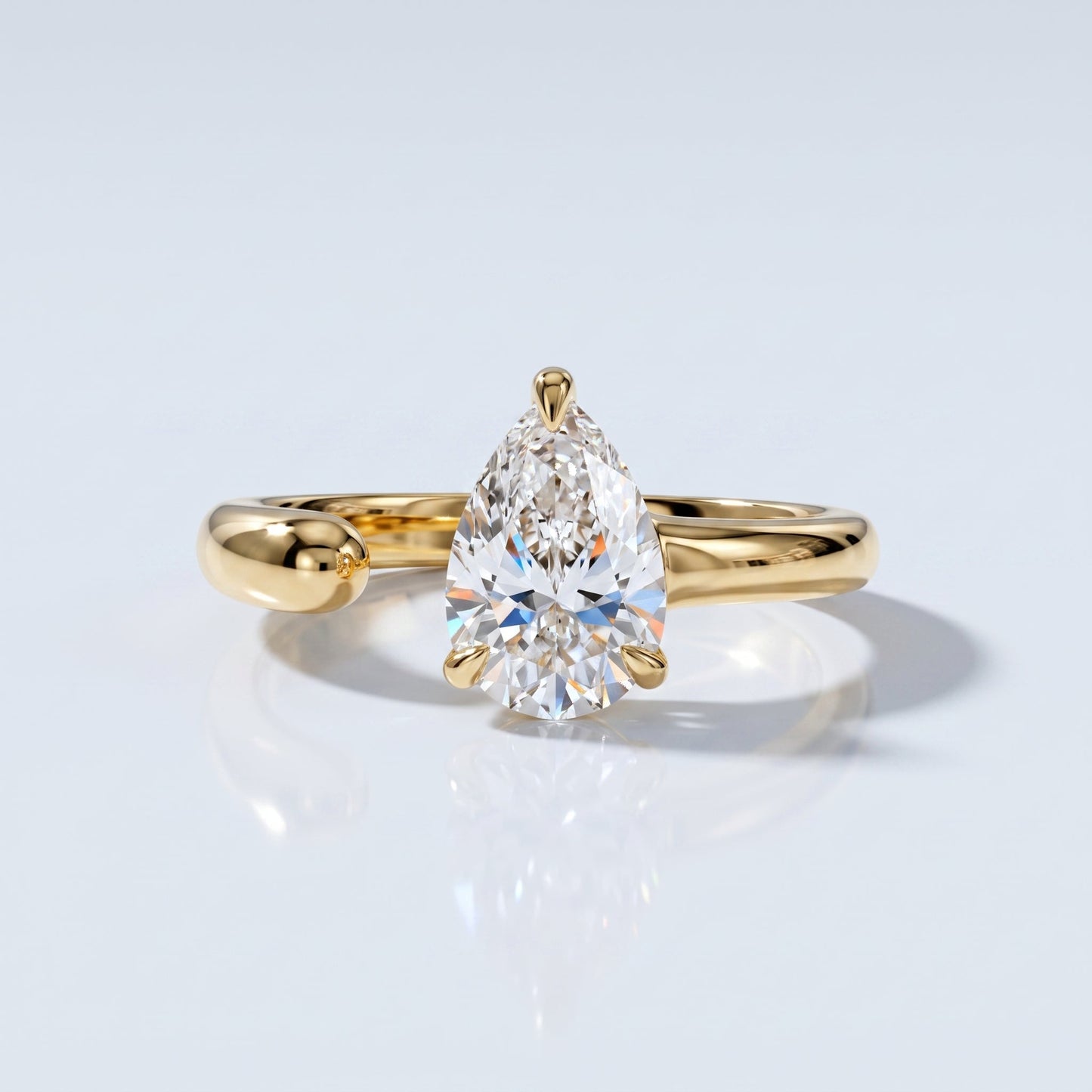 Marquise Swirl Solitaire Engagement Ring – 1 CT Lab Grown Diamond