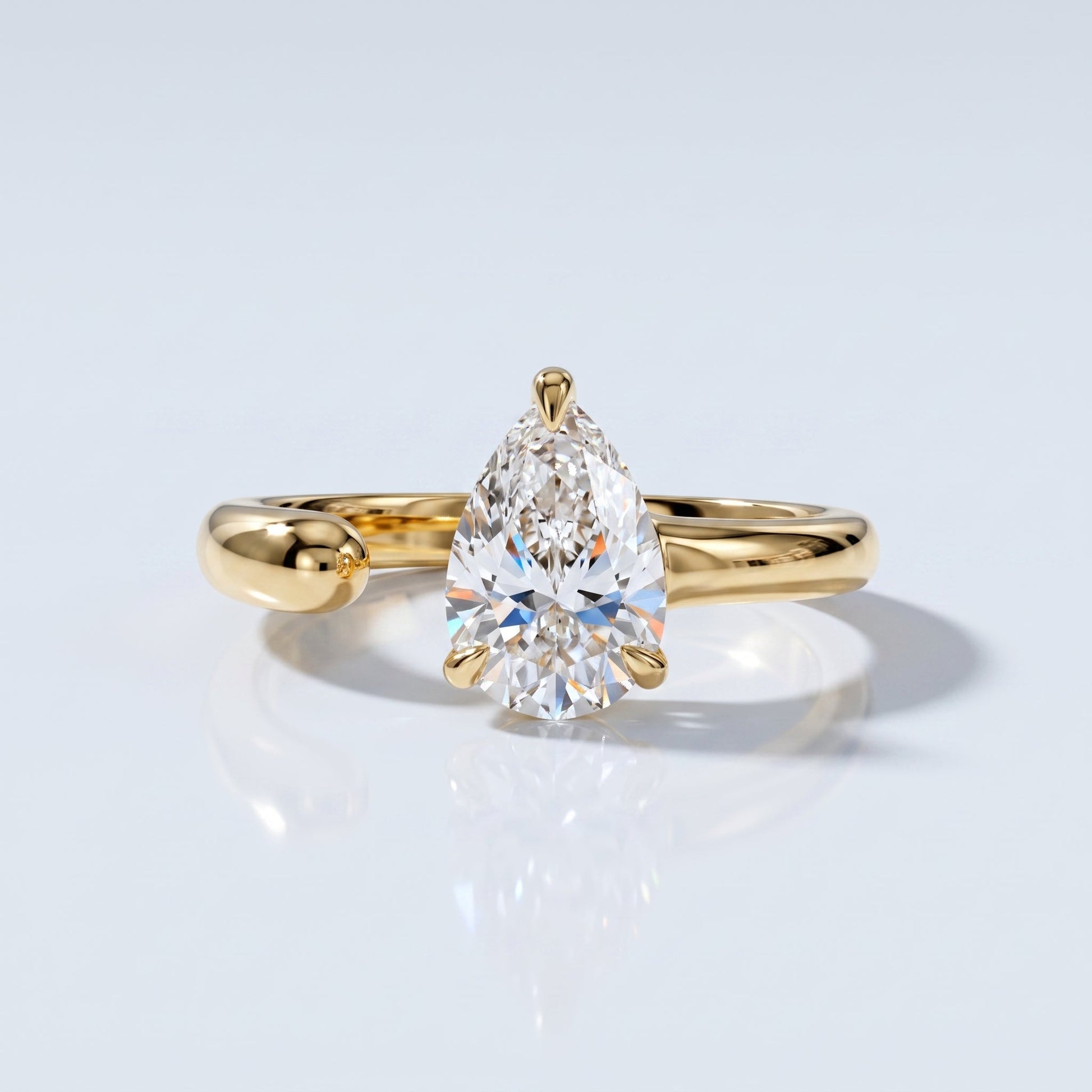 Marquise Swirl Solitaire Engagement Ring – 1 CT Lab Grown Diamond