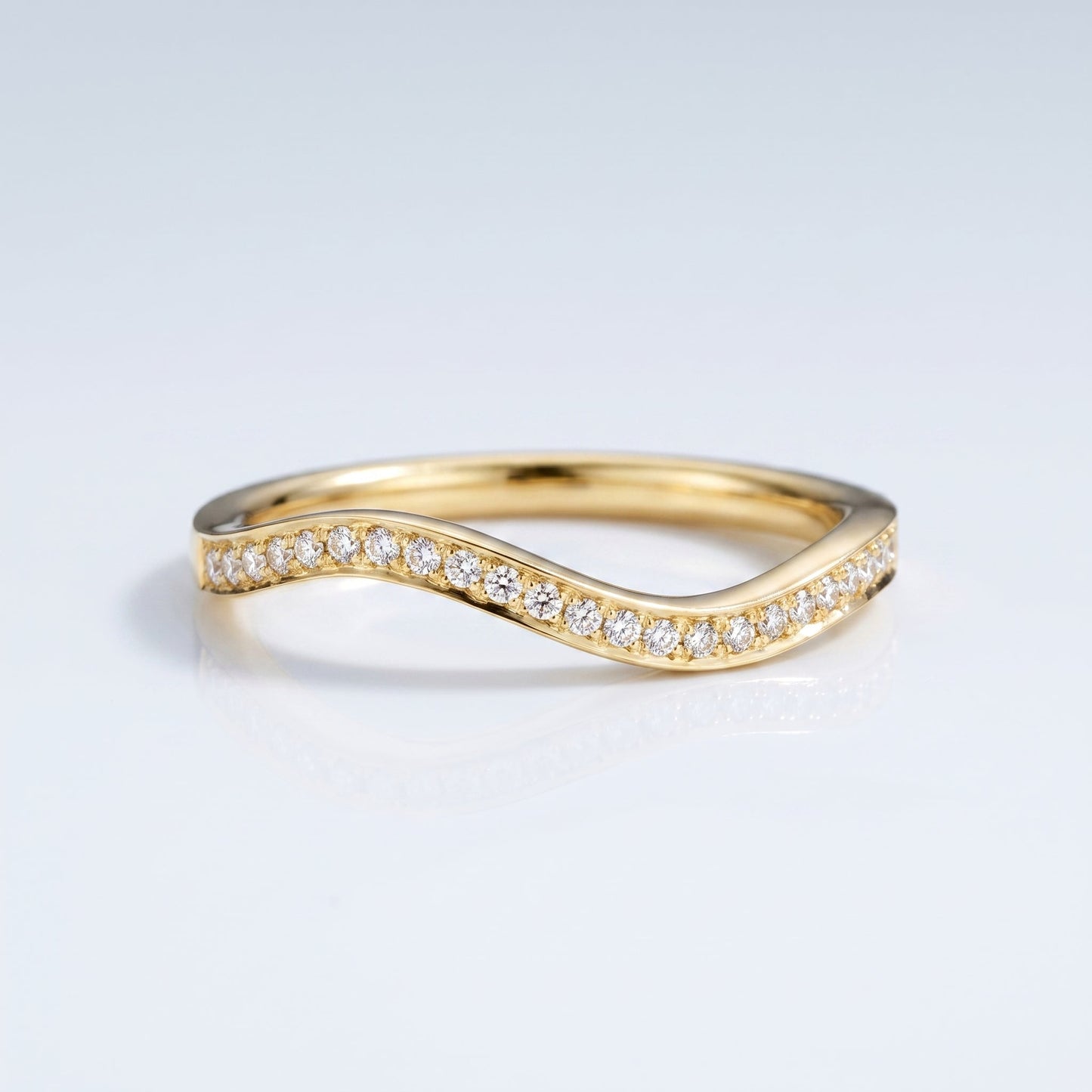 0.2 TCW Round Diamond Half Eternity DEF/VVS Lab Grown Wedding Band