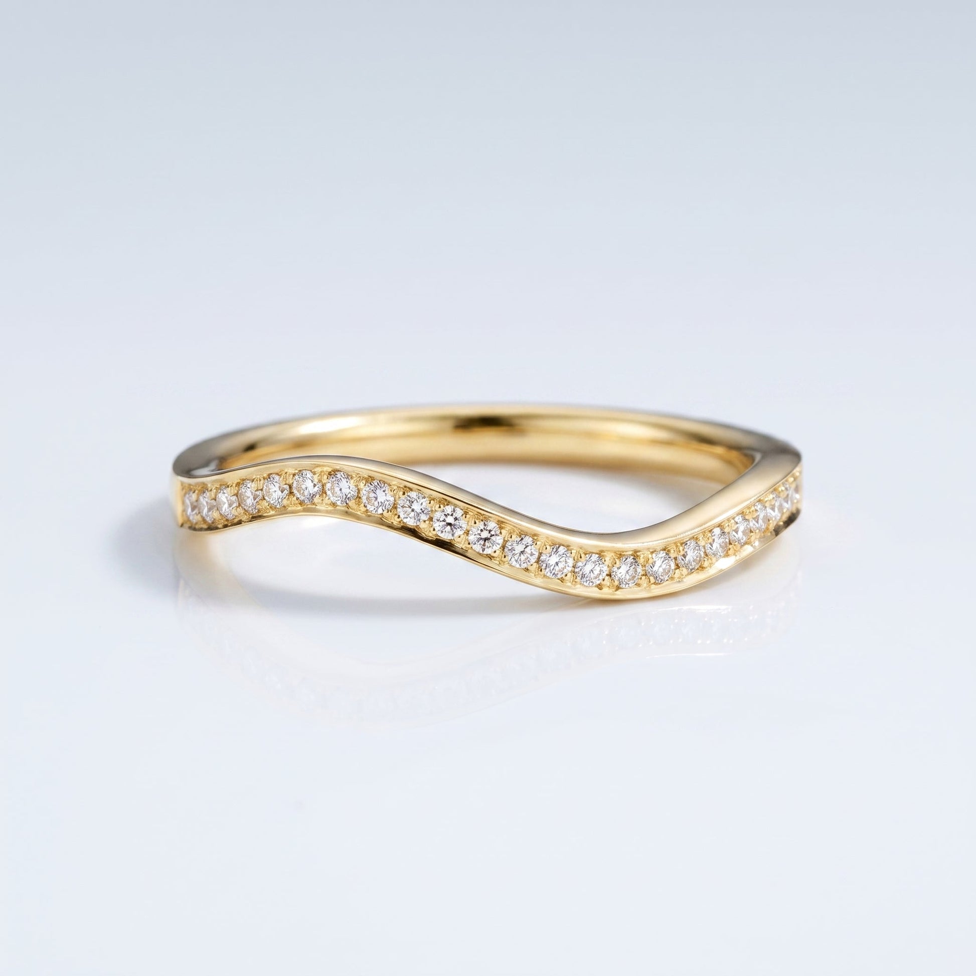 0.2 TCW Round Diamond Half Eternity DEF/VVS Lab Grown Wedding Band