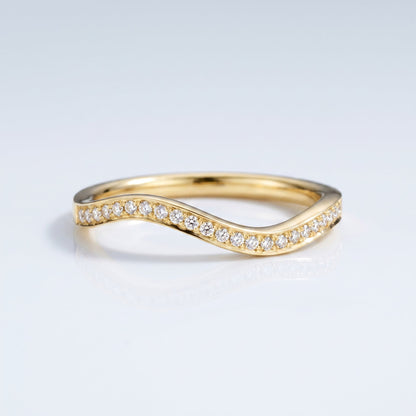 0.2 TCW Round Diamond Half Eternity DEF/VVS Lab Grown Wedding Band