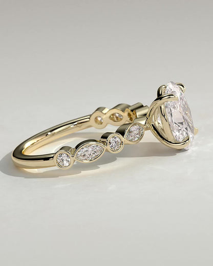 Round Halo, Pave & Split Shank Engagement Ring – 1.93 CT Lab Grown Diamond