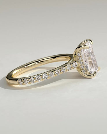 Round Halo, Pave & Split Shank Engagement Ring – 1.93 CT Lab Grown Diamond