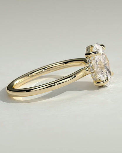 Round Halo, Pave & Split Shank Engagement Ring – 1.93 CT Lab Grown Diamond