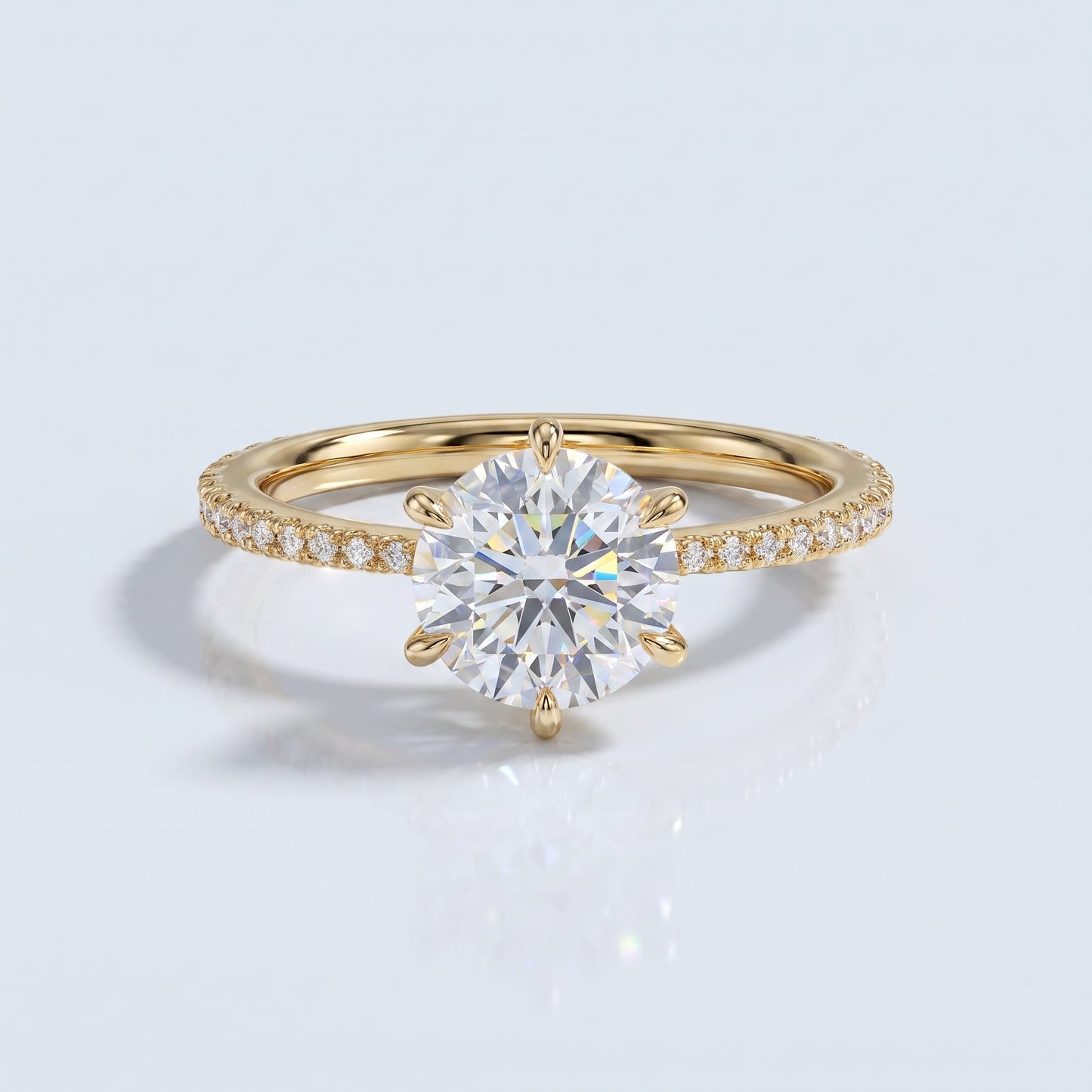 Marquise Swirl Solitaire Engagement Ring – 1 CT Lab Grown Diamond