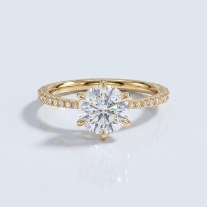 Marquise Swirl Solitaire Engagement Ring – 1 CT Lab Grown Diamond