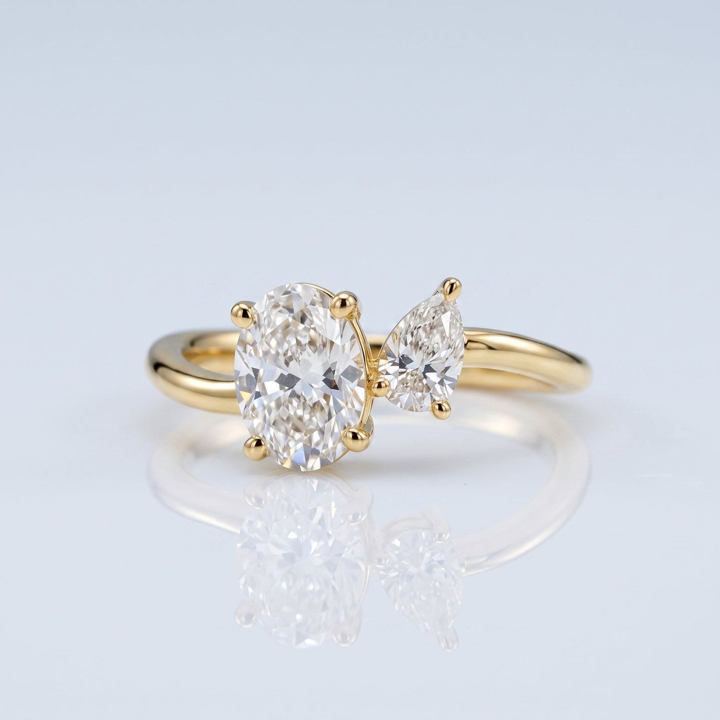 Marquise Swirl Solitaire Engagement Ring – 1 CT Lab Grown Diamond