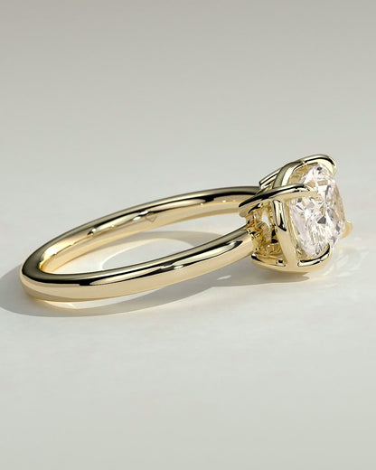 Round Halo, Pave & Split Shank Engagement Ring – 1.93 CT Lab Grown Diamond