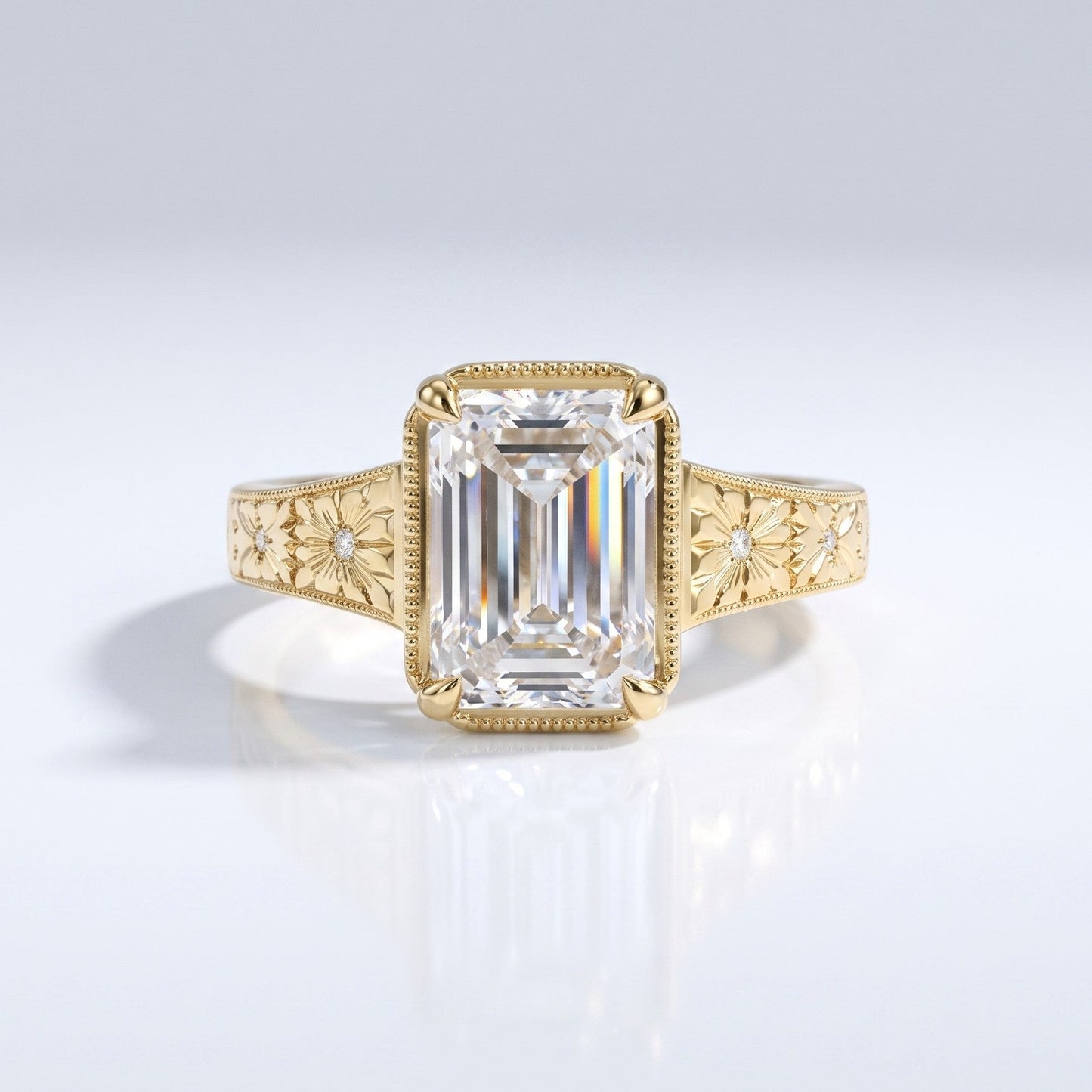 Marquise Swirl Solitaire Engagement Ring – 1 CT Lab Grown Diamond