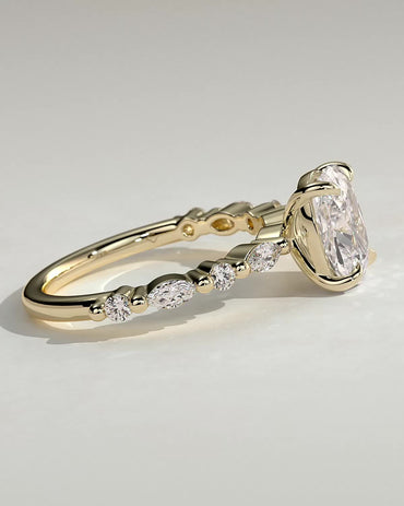Round Halo, Pave & Split Shank Engagement Ring – 1.93 CT Lab Grown Diamond