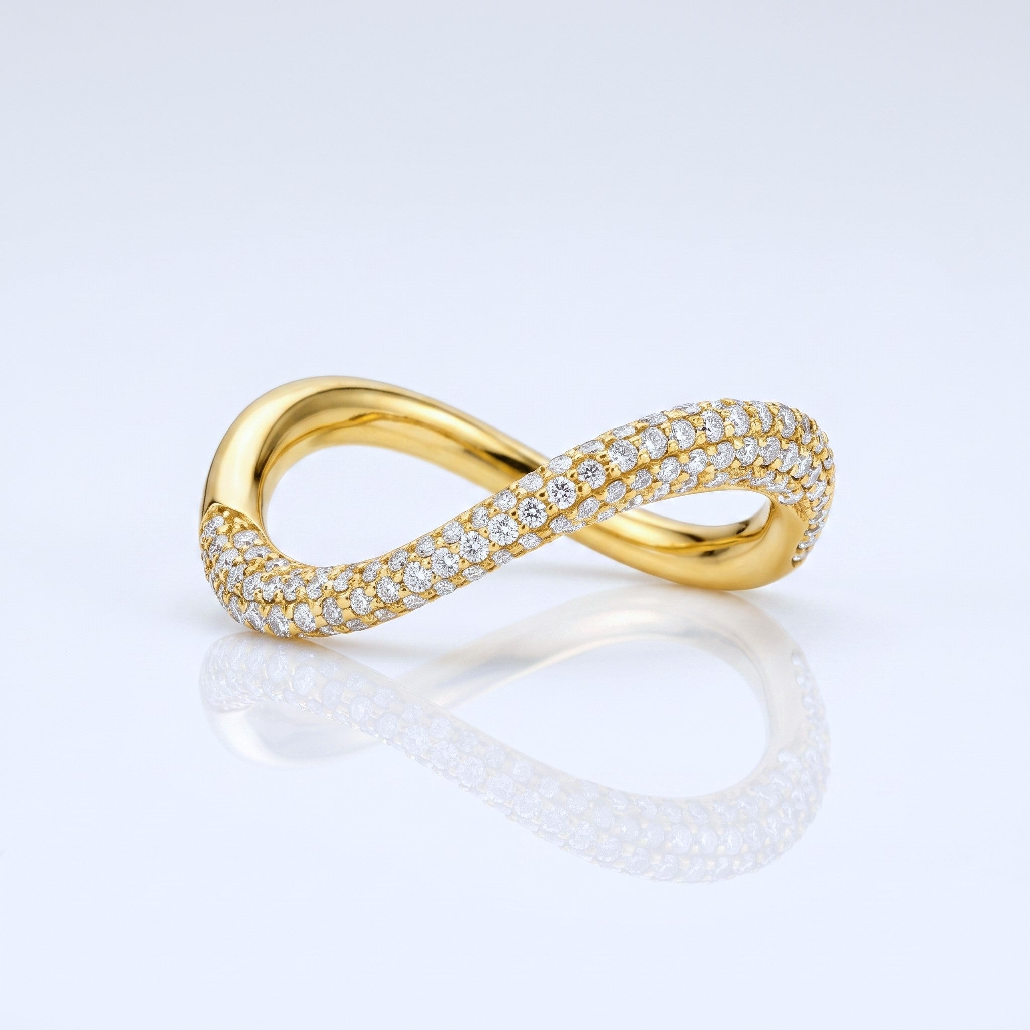0.2 TCW Round Diamond Half Eternity DEF/VVS Lab Grown Wedding Band