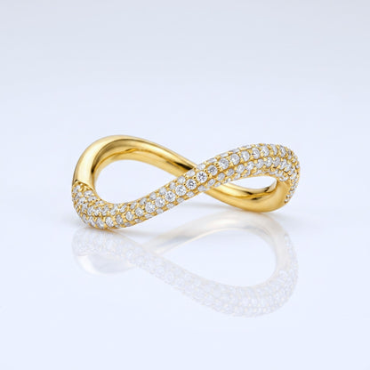 0.2 TCW Round Diamond Half Eternity DEF/VVS Lab Grown Wedding Band