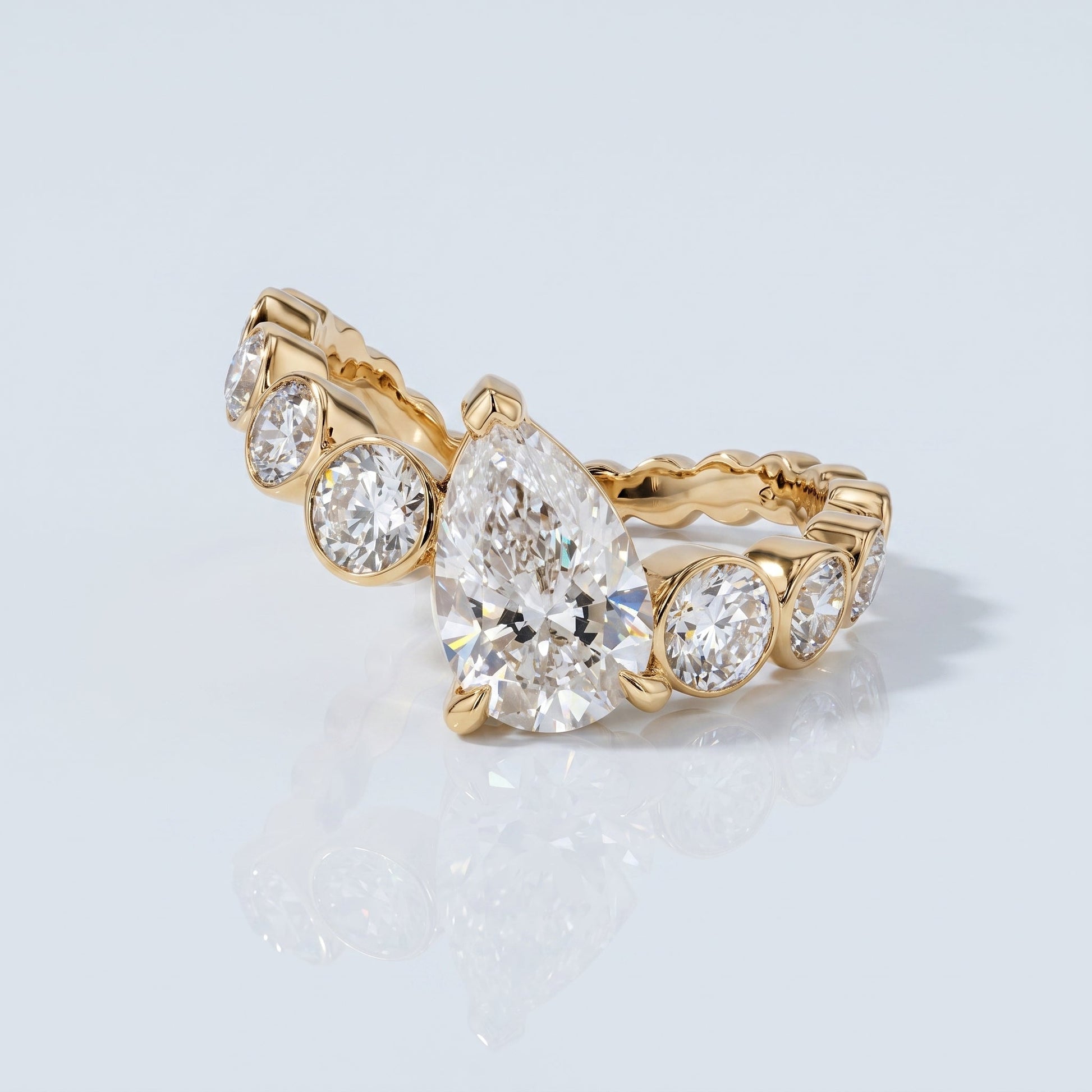 Marquise Swirl Solitaire Engagement Ring – 1 CT Lab Grown Diamond
