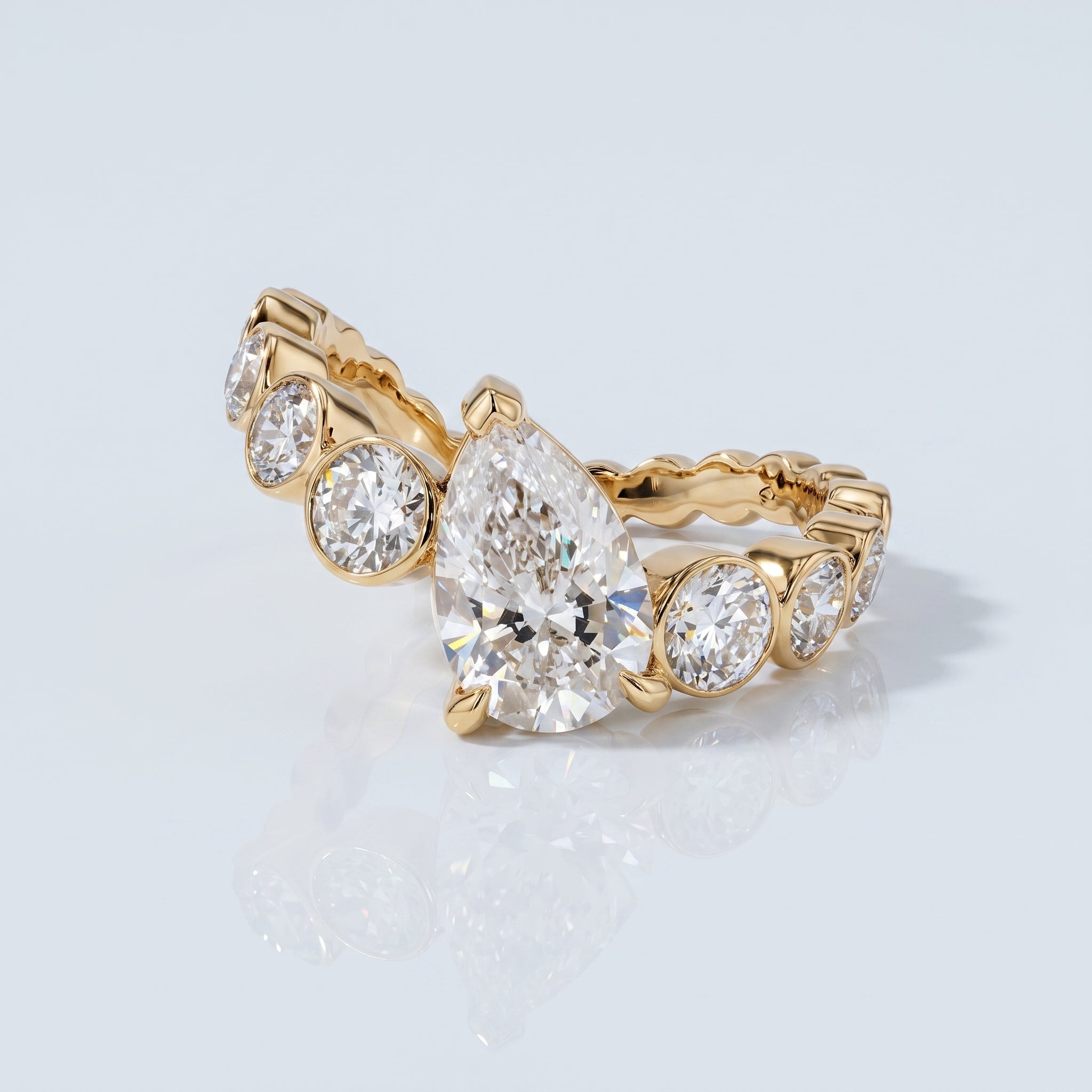 Marquise Swirl Solitaire Engagement Ring – 1 CT Lab Grown Diamond