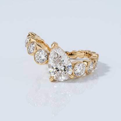 Marquise Swirl Solitaire Engagement Ring – 1 CT Lab Grown Diamond