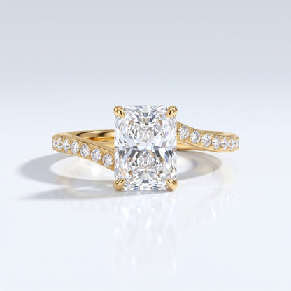 Marquise Swirl Solitaire Engagement Ring – 1 CT Lab Grown Diamond