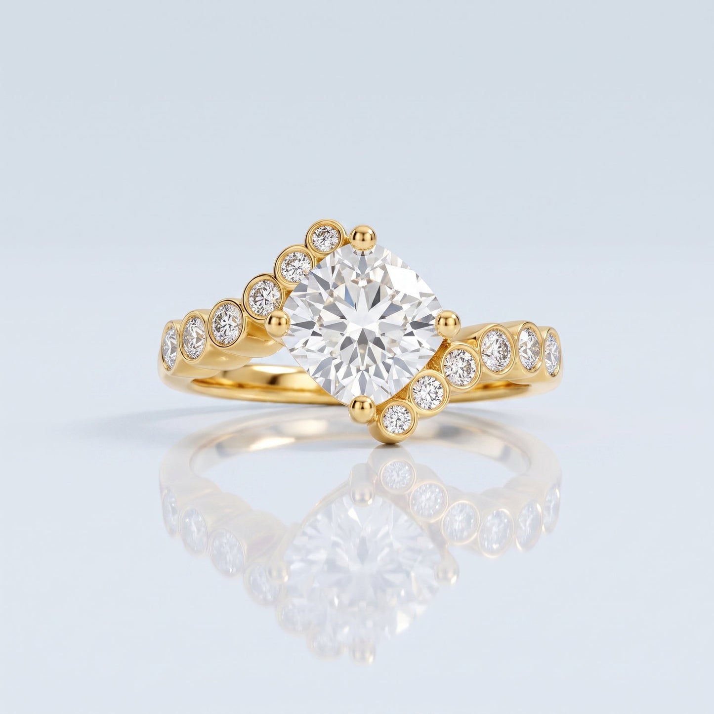Marquise Swirl Solitaire Engagement Ring – 1 CT Lab Grown Diamond