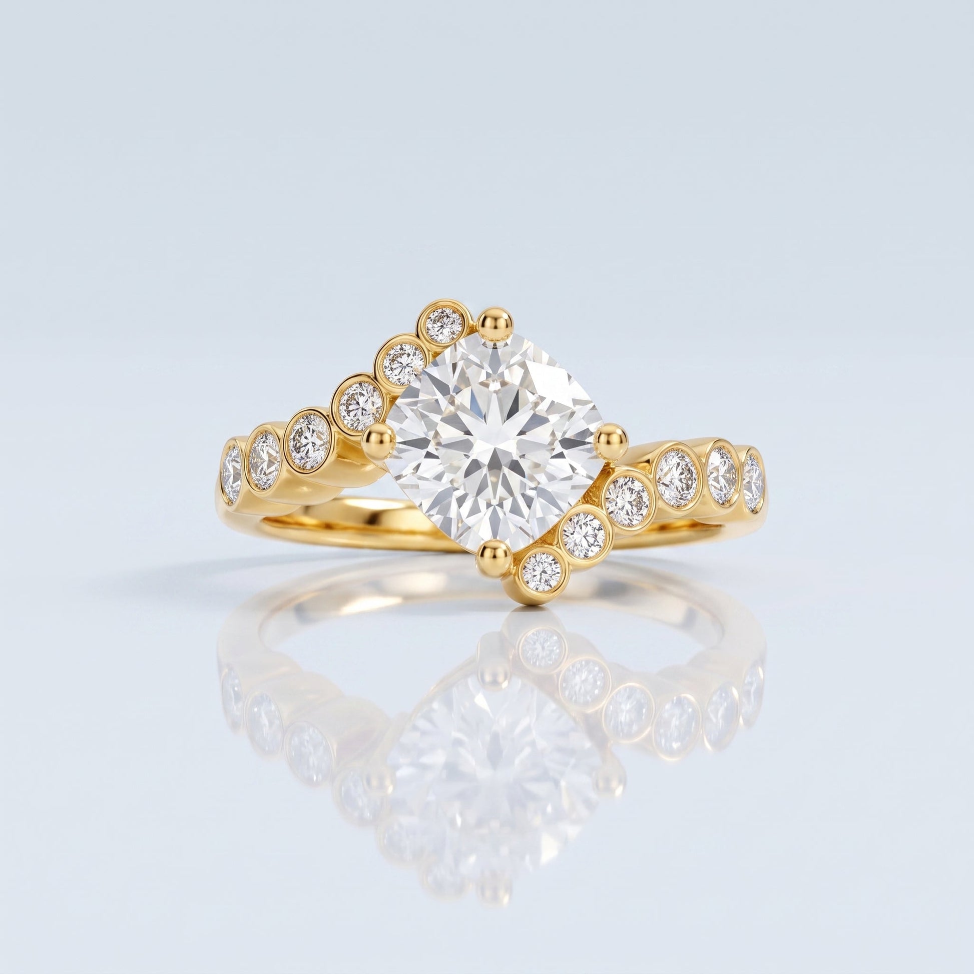 Marquise Swirl Solitaire Engagement Ring – 1 CT Lab Grown Diamond