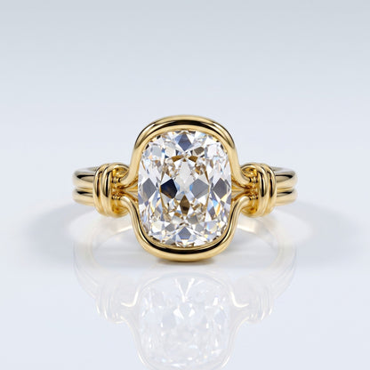 Marquise Swirl Solitaire Engagement Ring – 1 CT Lab Grown Diamond