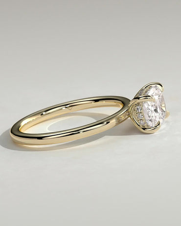 Round Halo, Pave & Split Shank Engagement Ring – 1.93 CT Lab Grown Diamond