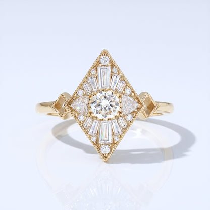 Marquise Swirl Solitaire Engagement Ring – 1 CT Lab Grown Diamond