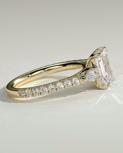 Round Halo, Pave & Split Shank Engagement Ring – 1.93 CT Lab Grown Diamond