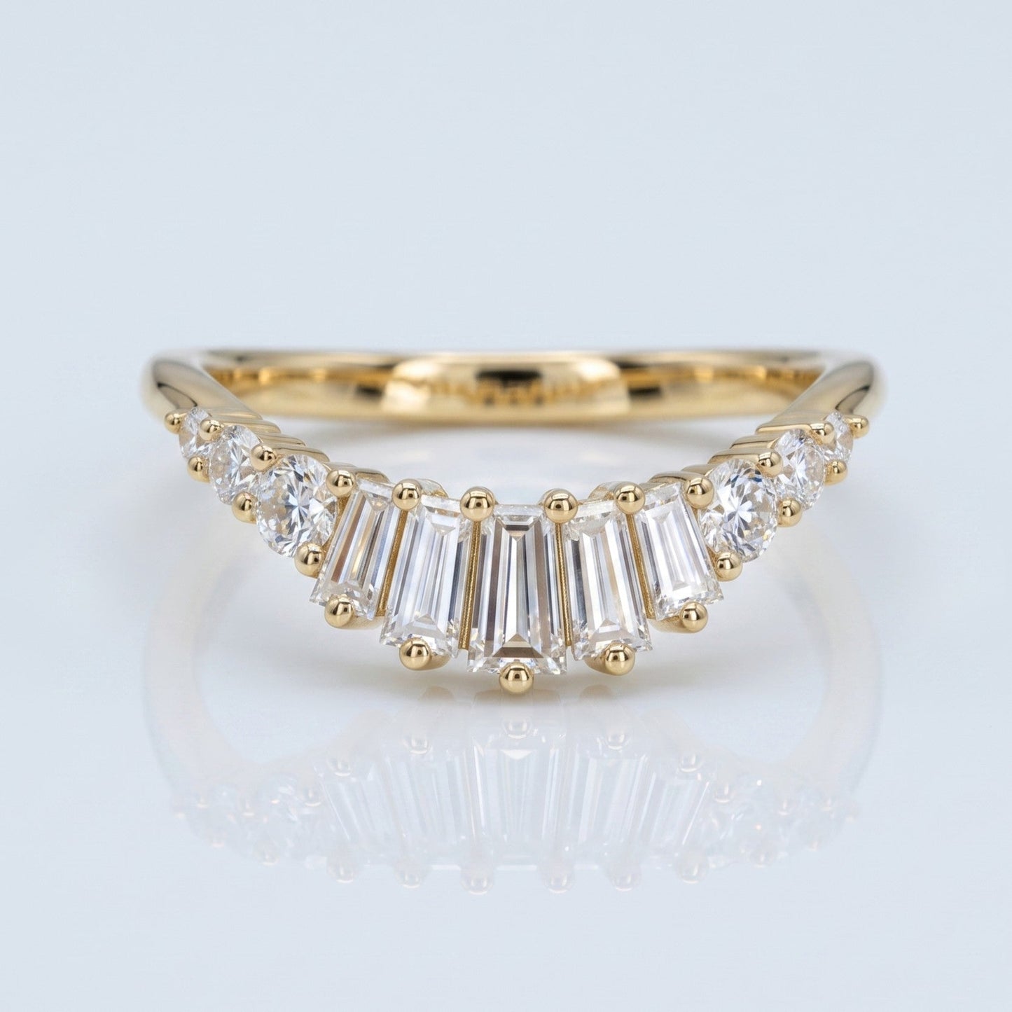 0.2 TCW Round Diamond Half Eternity DEF/VVS Lab Grown Wedding Band