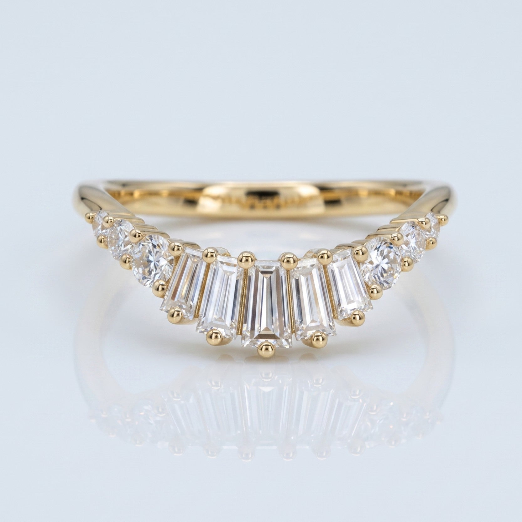 0.2 TCW Round Diamond Half Eternity DEF/VVS Lab Grown Wedding Band