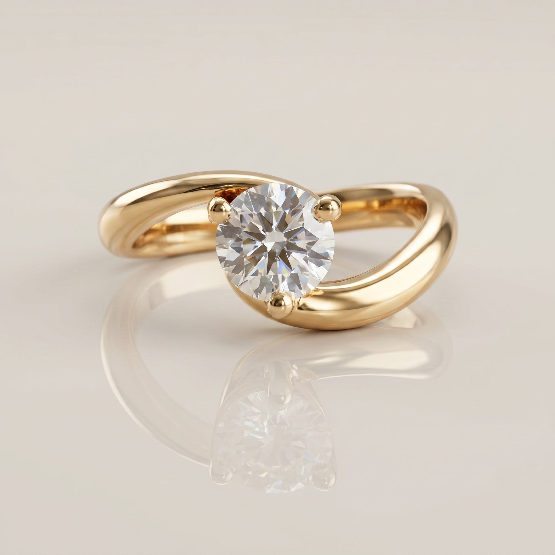 Oval Solitaire Engagement Ring – 2 CT Lab Grown Diamond