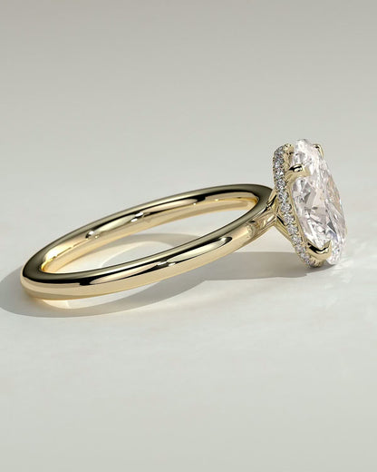 Round Halo, Pave & Split Shank Engagement Ring – 1.93 CT Lab Grown Diamond