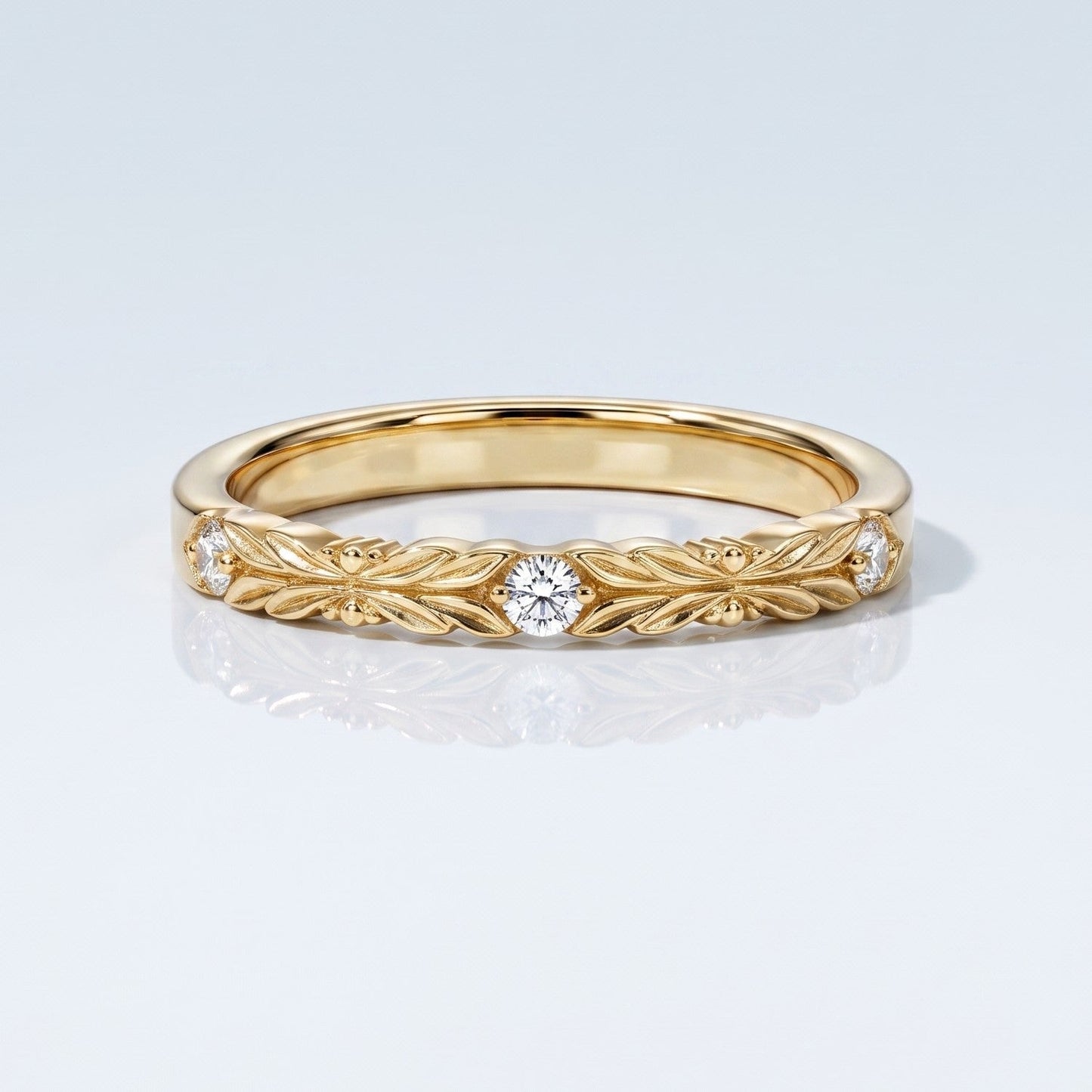 0.2 TCW Round Diamond Half Eternity DEF/VVS Lab Grown Wedding Band
