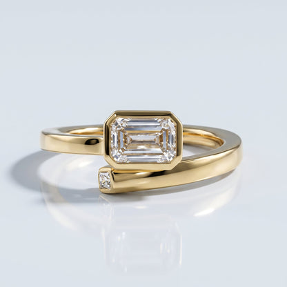 Marquise Swirl Solitaire Engagement Ring – 1 CT Lab Grown Diamond