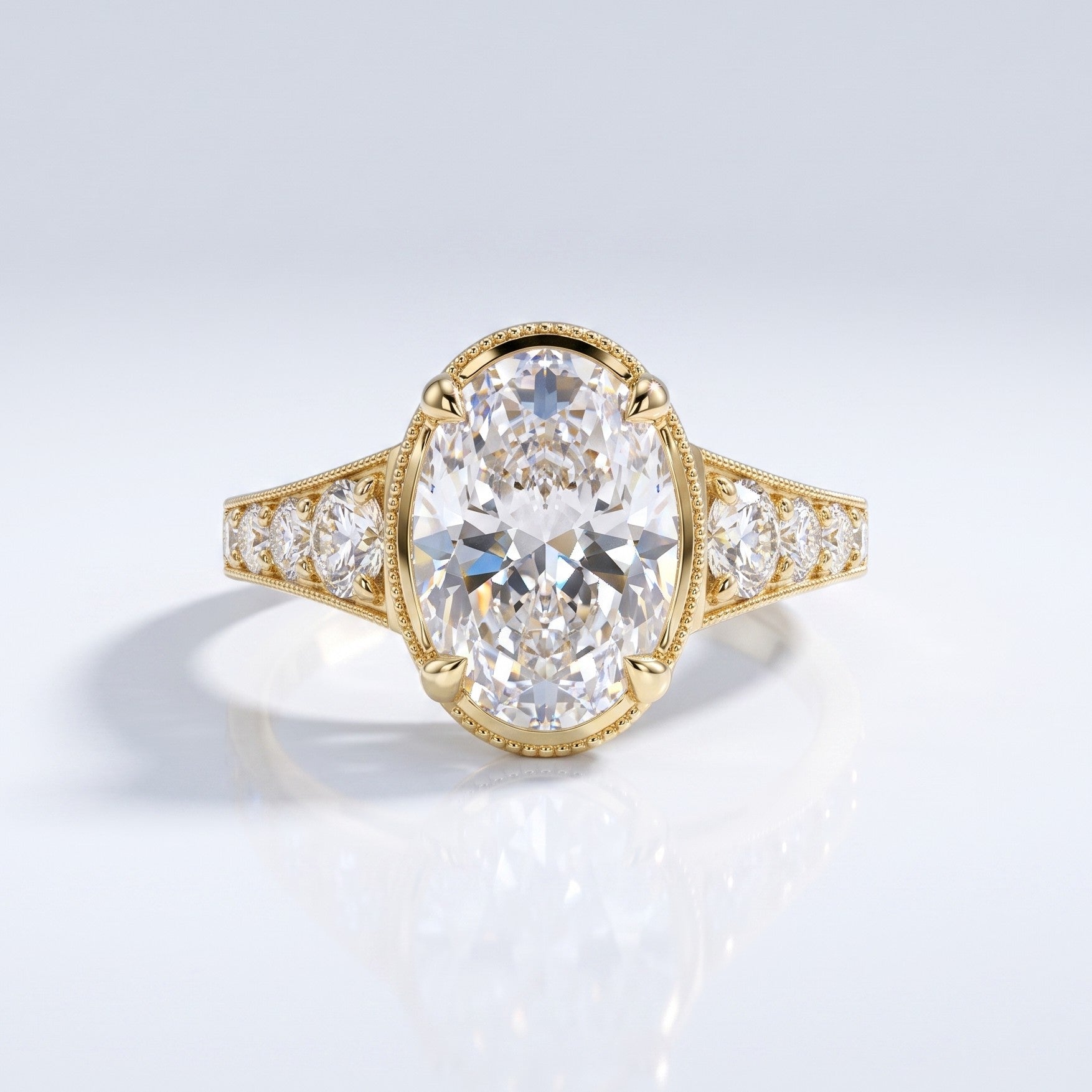 Marquise Swirl Solitaire Engagement Ring – 1 CT Lab Grown Diamond