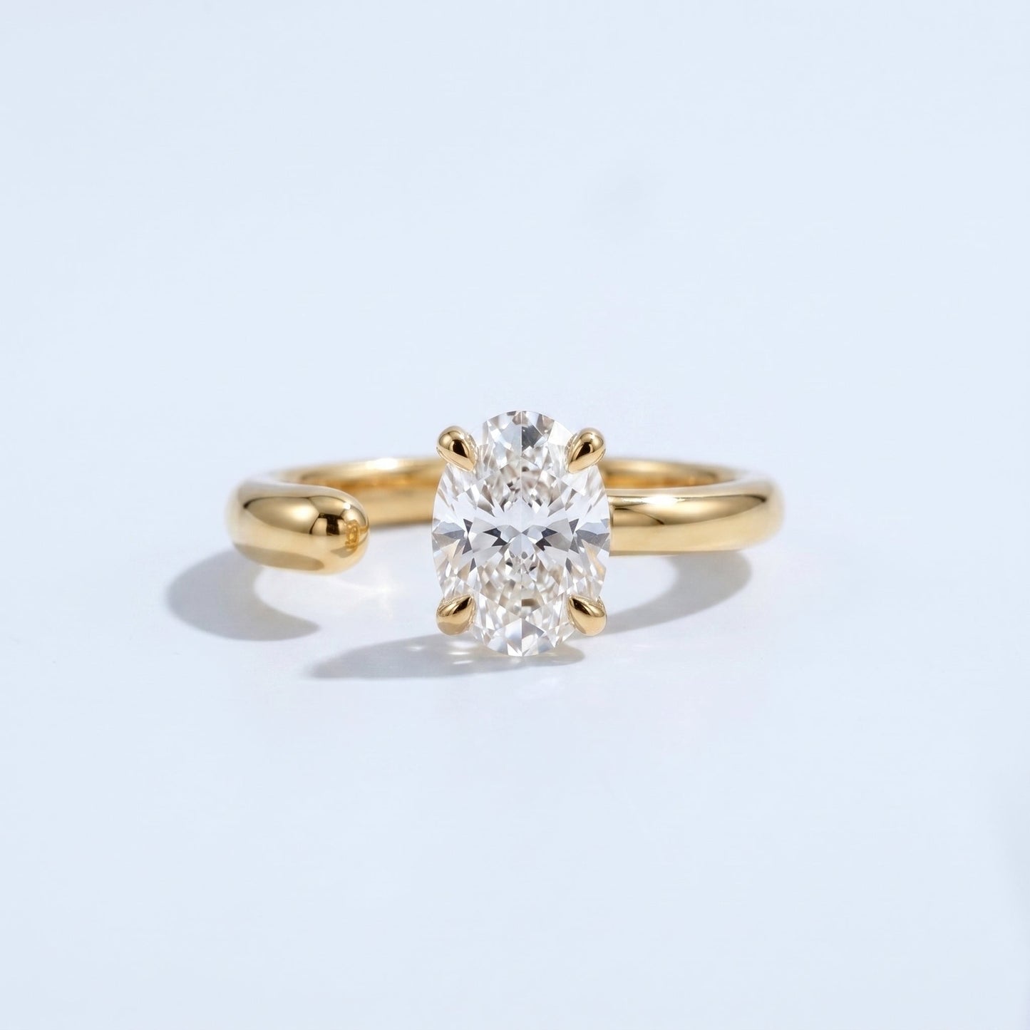 Marquise Swirl Solitaire Engagement Ring – 1 CT Lab Grown Diamond