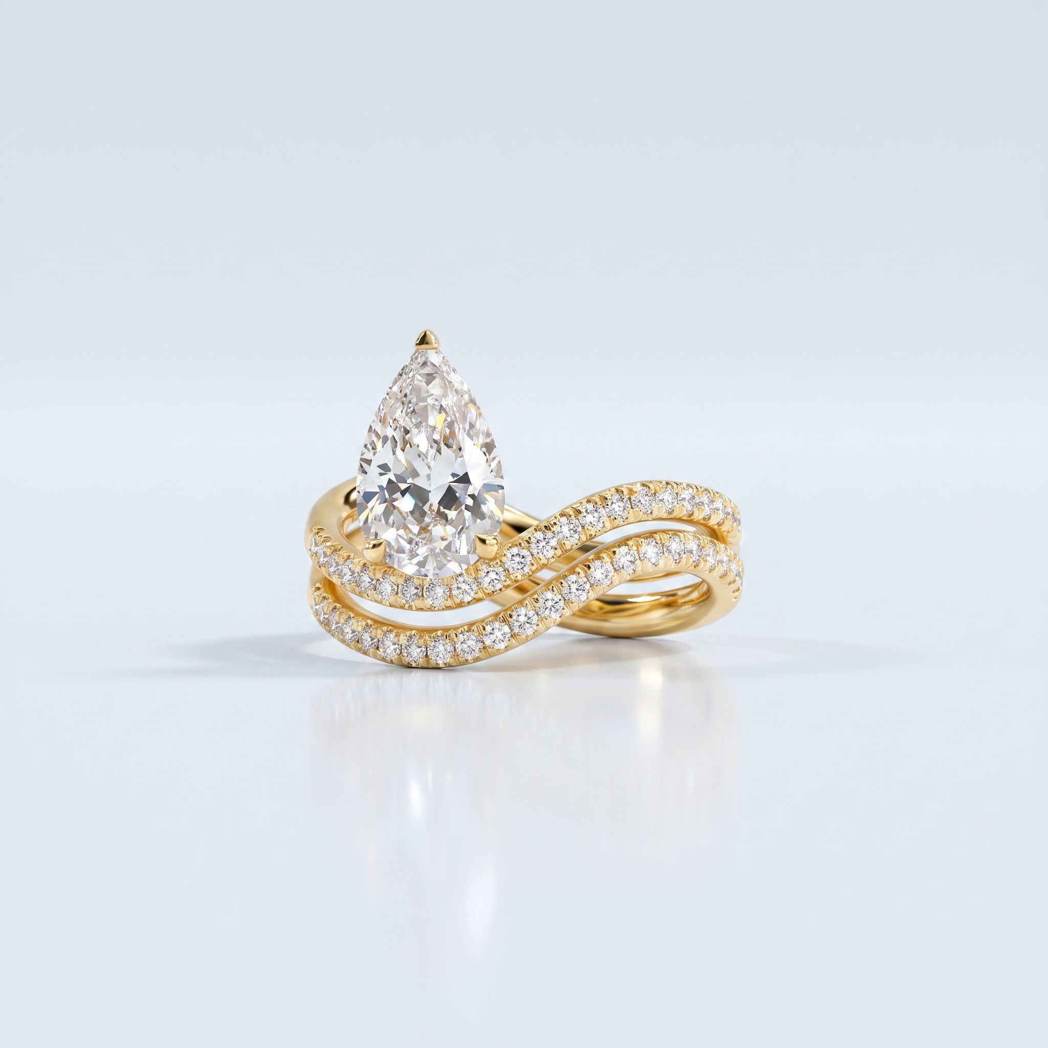 Marquise Swirl Solitaire Engagement Ring – 1 CT Lab Grown Diamond