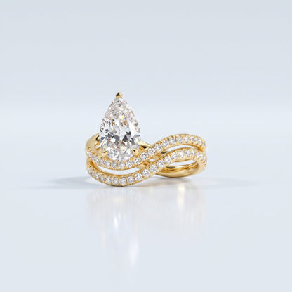 Marquise Swirl Solitaire Engagement Ring – 1 CT Lab Grown Diamond