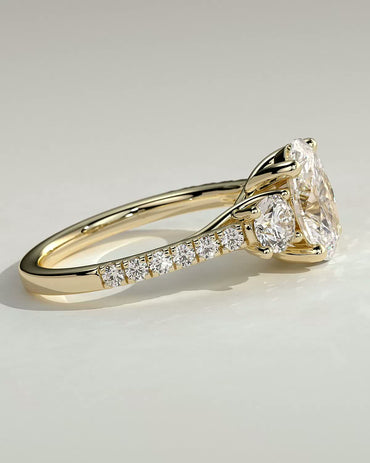 Round Halo, Pave & Split Shank Engagement Ring – 1.93 CT Lab Grown Diamond