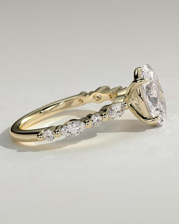 Round Halo, Pave & Split Shank Engagement Ring – 1.93 CT Lab Grown Diamond