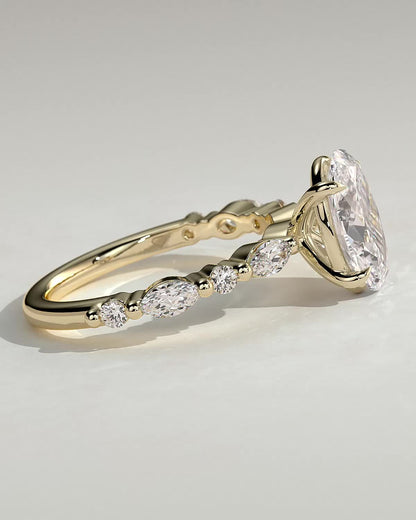 Round Halo, Pave & Split Shank Engagement Ring – 1.93 CT Lab Grown Diamond