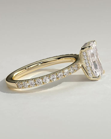 Round Halo, Pave & Split Shank Engagement Ring – 1.93 CT Lab Grown Diamond