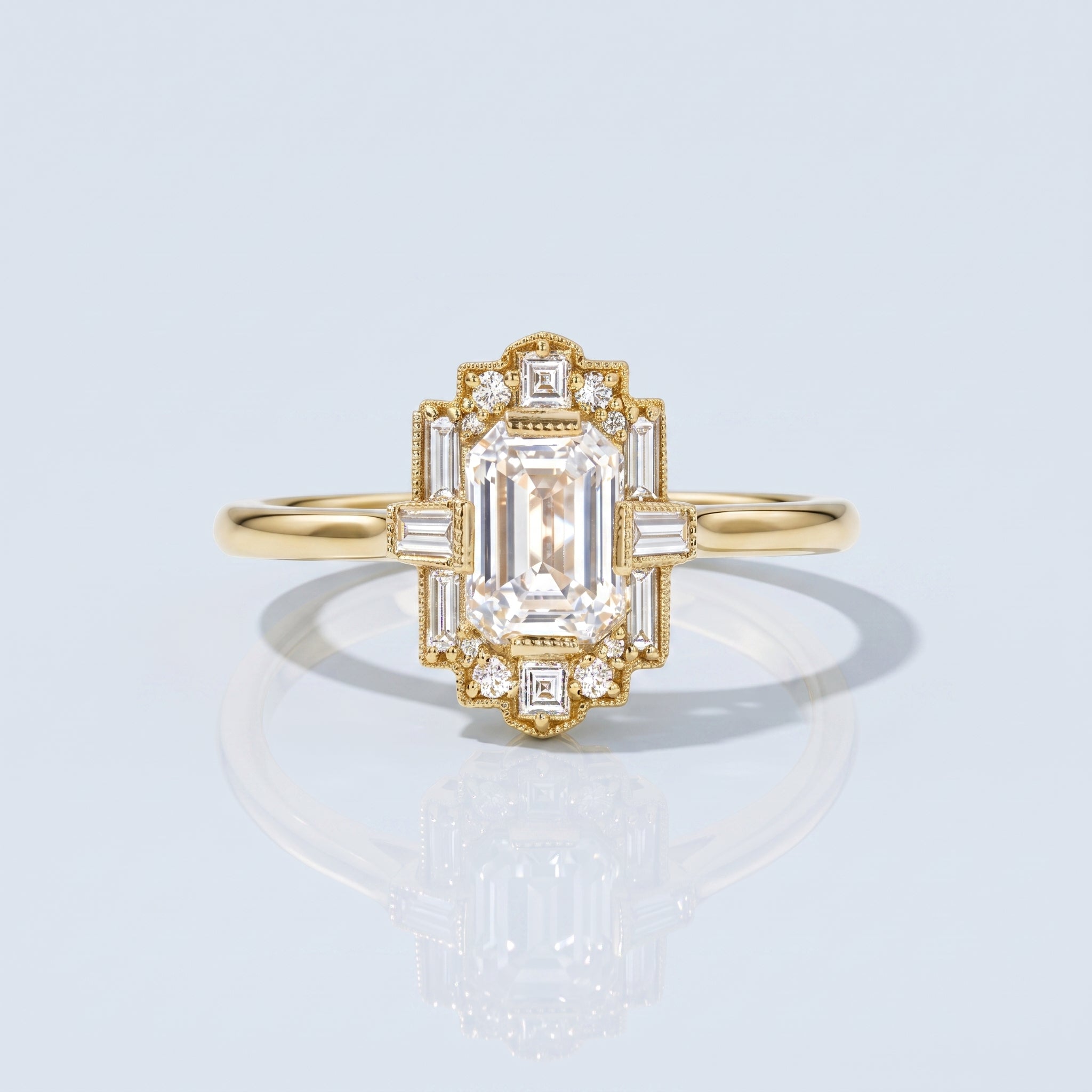 Marquise Swirl Solitaire Engagement Ring – 1 CT Lab Grown Diamond