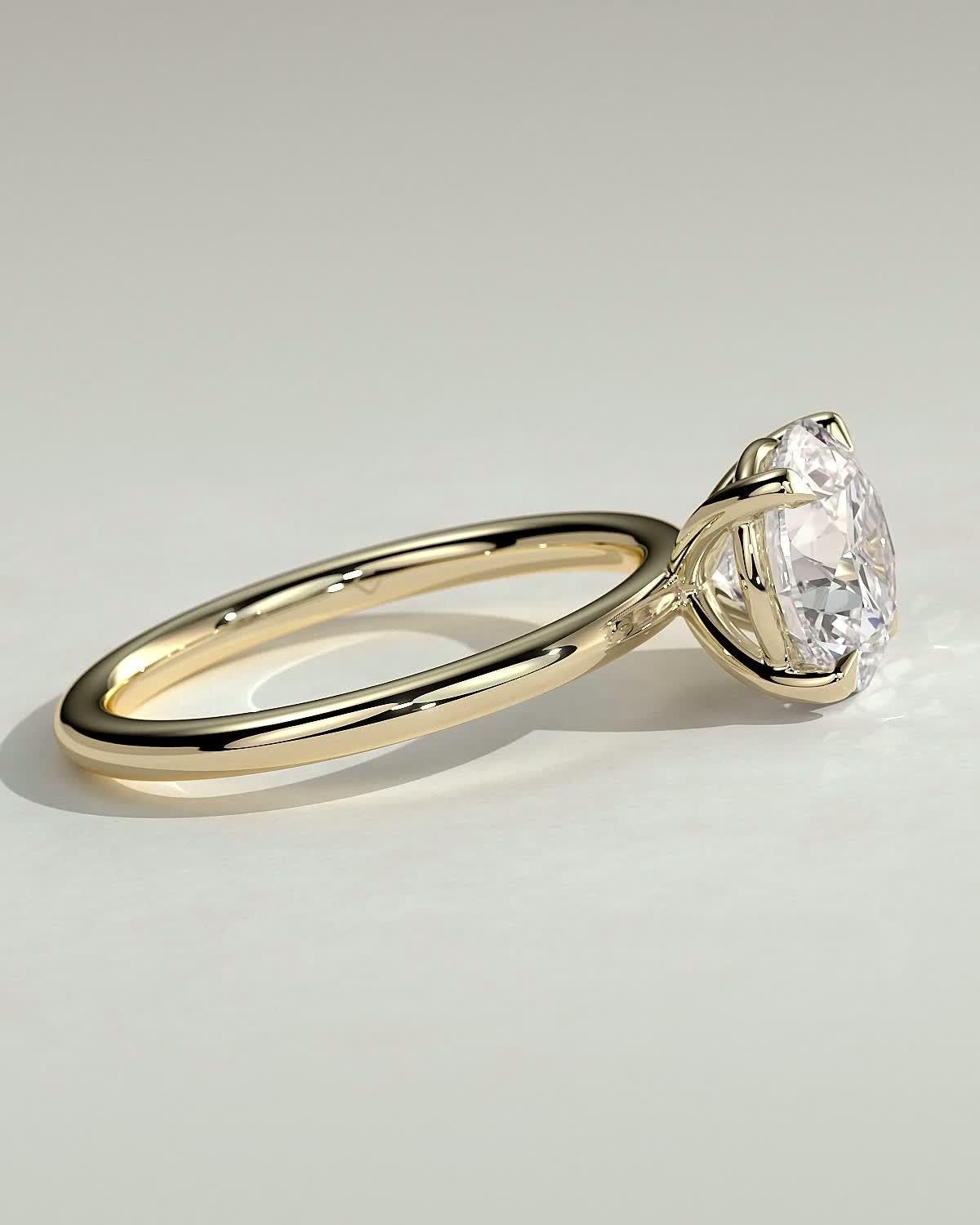 Round Halo, Pave & Split Shank Engagement Ring – 1.93 CT Lab Grown Diamond